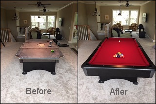 pool table refelting and pool table cloth in aurora content